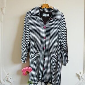 VINTAGE HOLLY SHARP SHIRT DRESS or Tunic size small gingham check trendy Gingham